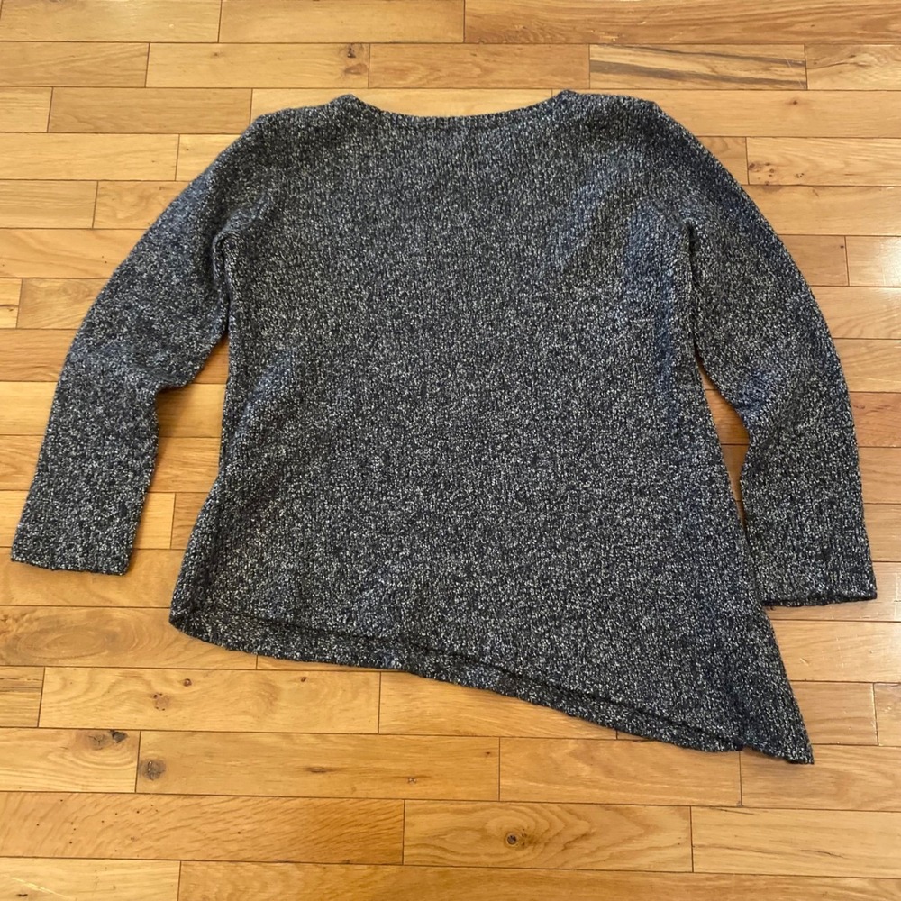 Pure Jill‎ Asymmetrical Hem Wool Blend Sweater Women's Medium Charcoal
